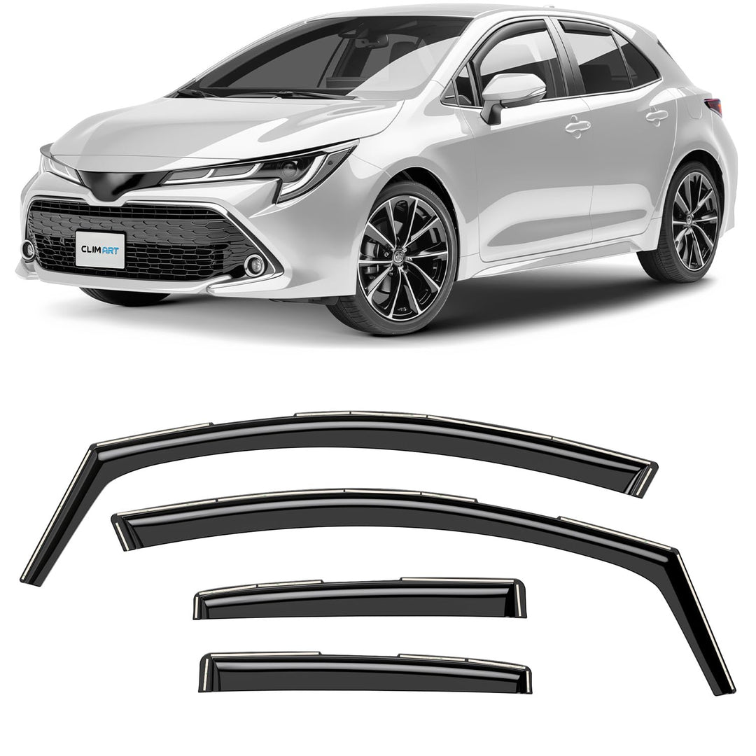 CLIM ART Windabweiser für/kompatible mit Toyota Corolla Schrägheck 2018-2026 -Integrierte Regenabwei