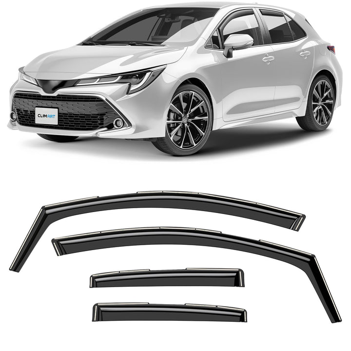 CLIM ART Windabweiser für/kompatible mit Toyota Corolla Schrägheck 2018-2026 -Integrierte Regenabwei