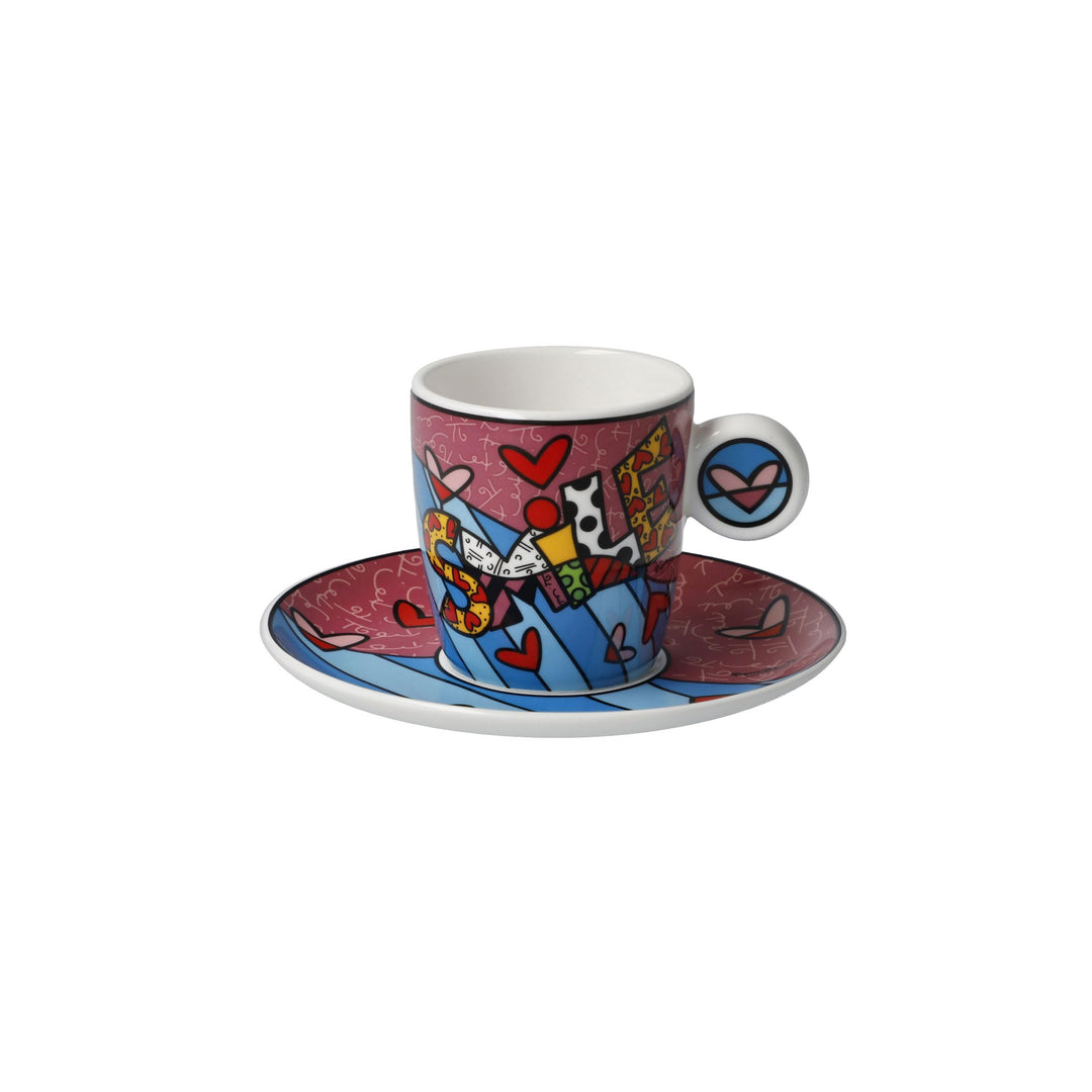 Goebel Porzellan Romero Britto Pop Art Espressotasse Smile