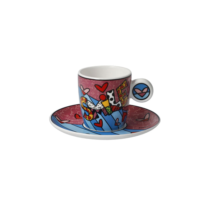 Goebel Porzellan Romero Britto Pop Art Espressotasse Smile
