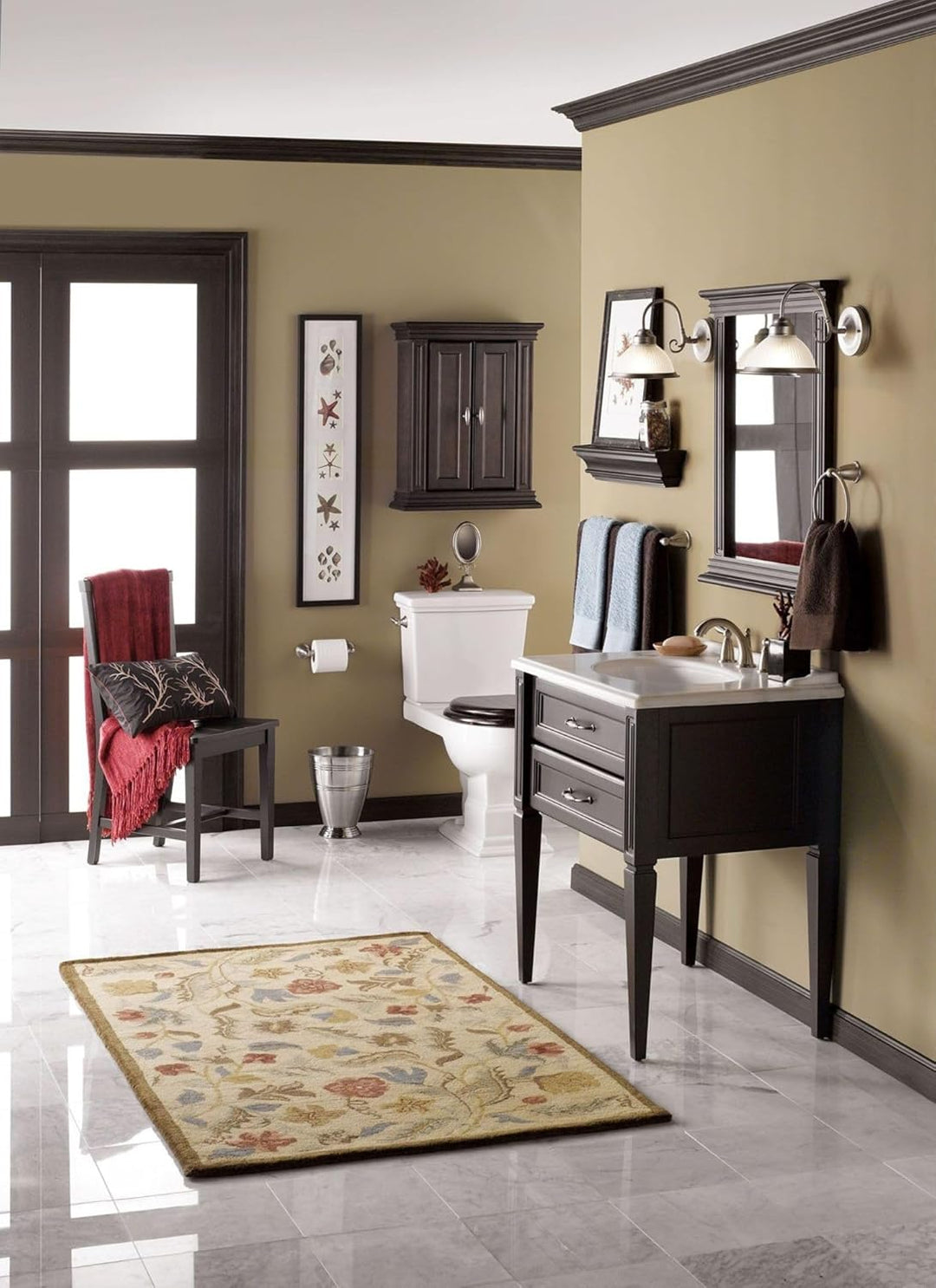 Moen YB2286CH Brantford Collection Traditioneller Handtuchring für Badezimmer, 1 Stück, Chrom, Chrom