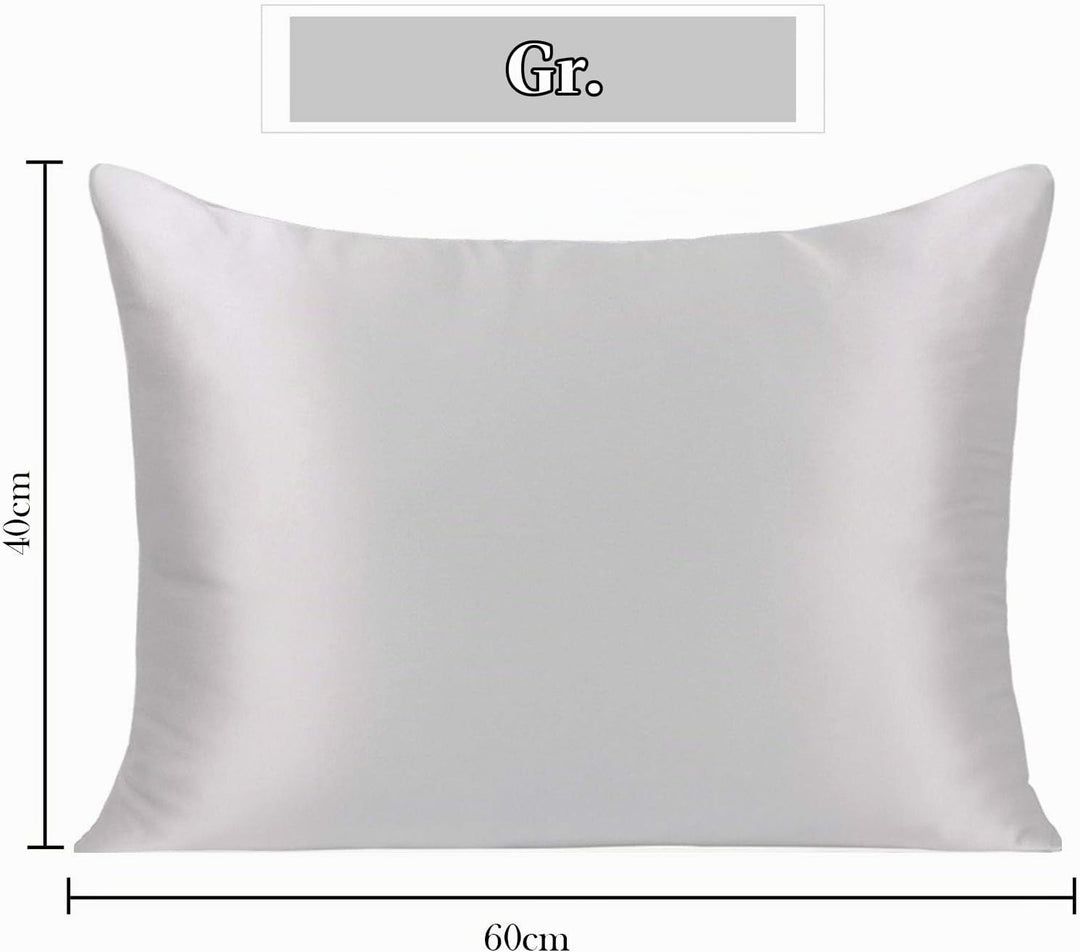 Texbee Seide Kissenbezug 40x60cm für Haar und Haut versteckter Reissverschluss, 1PC Kissenbezug Seid