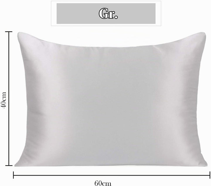 Texbee Seide Kissenbezug 40x60cm für Haar und Haut versteckter Reissverschluss, 1PC Kissenbezug Seid
