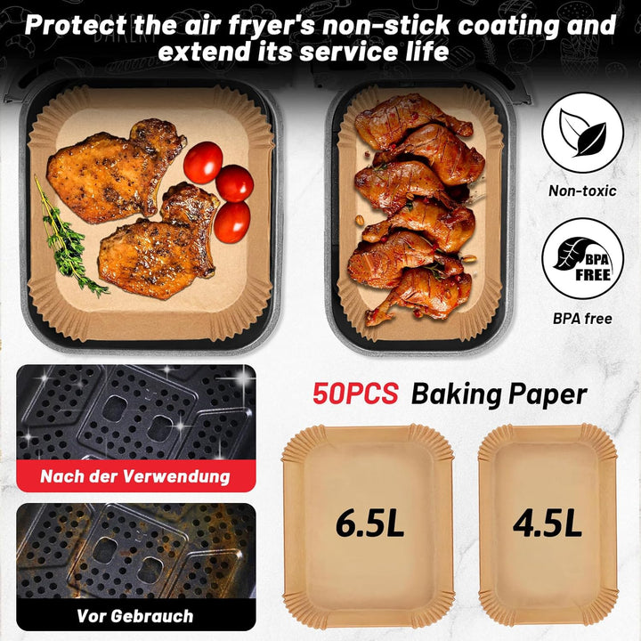 Tefal Heissluftfritteuse Zubehör - Airfryer Zubehör für Tefal EY9018 Dual Easy Fry 8,3 L | EY942B Du