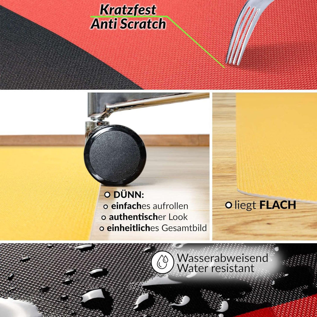 ANRO Bodenschutzmatte Bürostuhl grosse Unterlage Schreibtischstuhl Stuhlmatte Fussbodenschutz rutsch