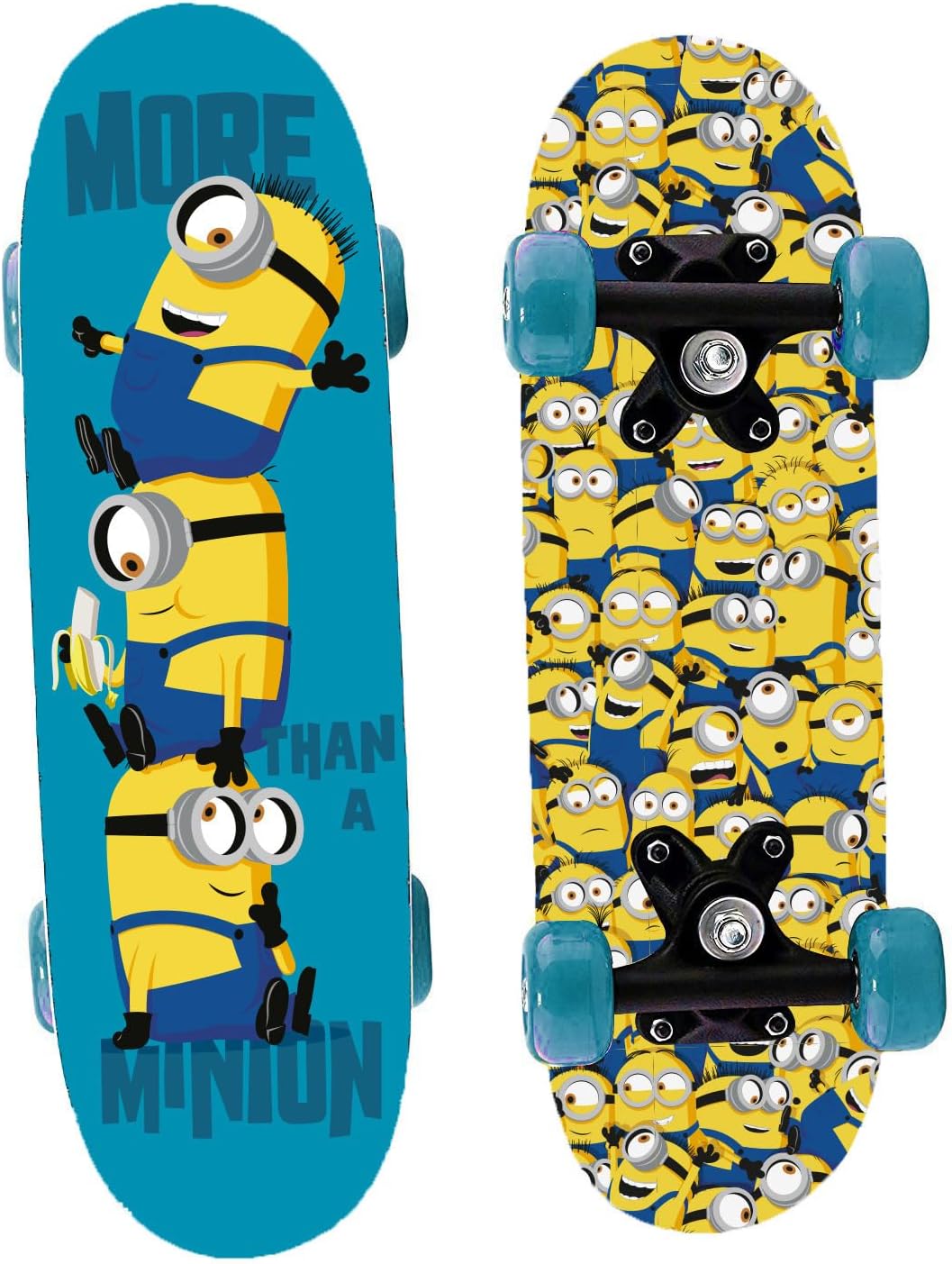 Minions 2 Mini Skateboard aus Holz 43x12x8 cm
