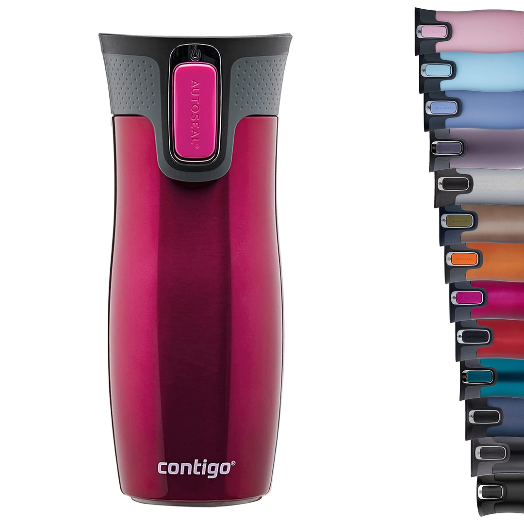 Contigo West Loop Autoseal Thermobecher, Edelstahl Isolierbecher, Kaffeebecher To Go, BPA frei, ausl