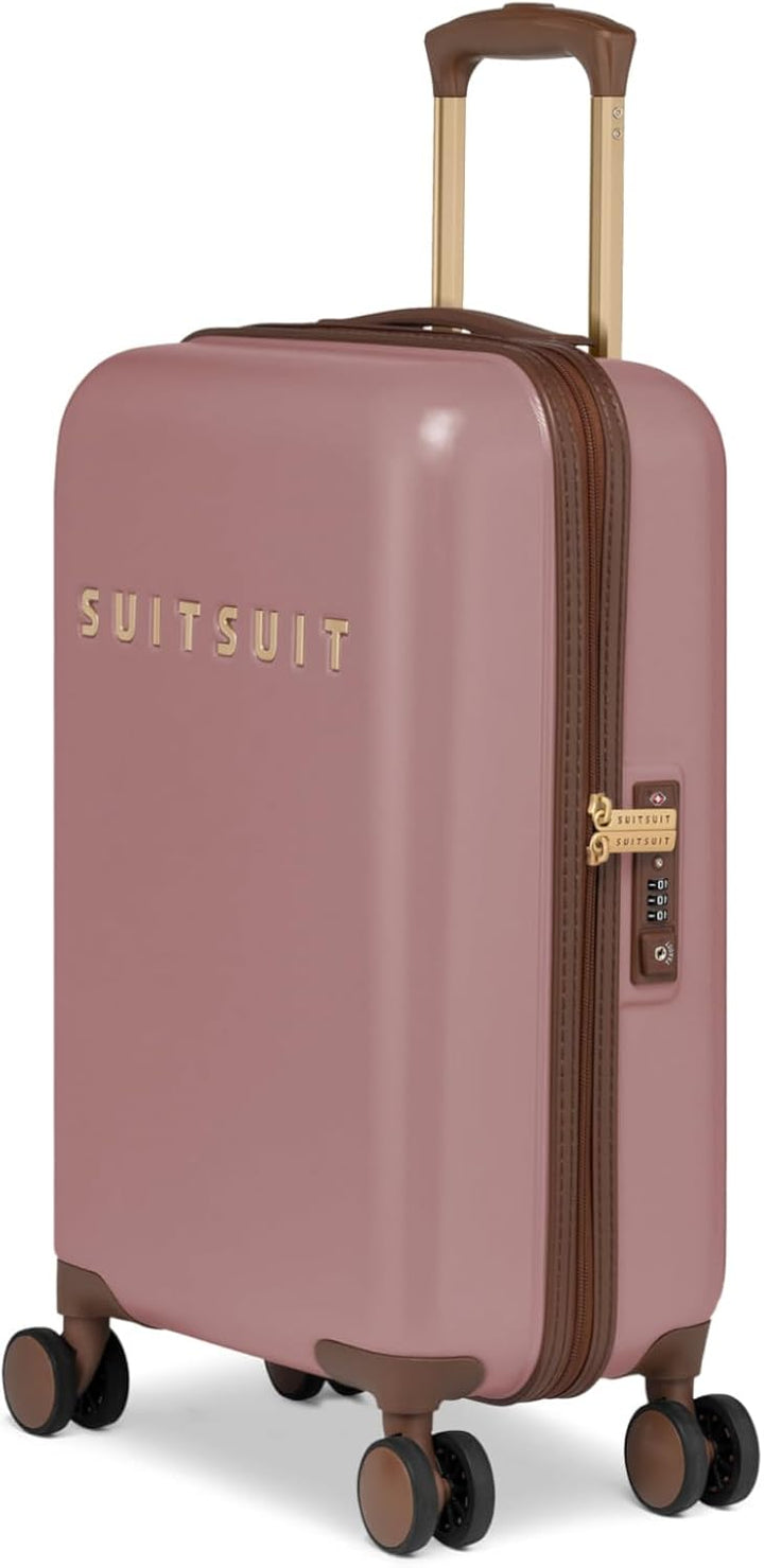 SUITSUIT Fab Seventies – Handgepäck-Koffer – TSA-Schloss – 4 Rollen – 33L – 55 cm – Pink, S