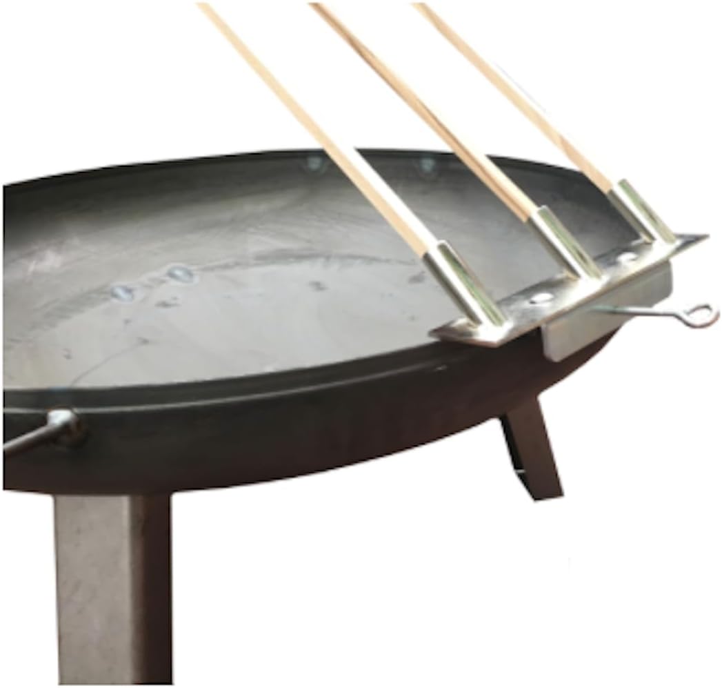 Serafin Verstellbarer Grillaufsatz aus Edelstahl – robuste Grillhilfe für Grillrost & Feuerschale, Z
