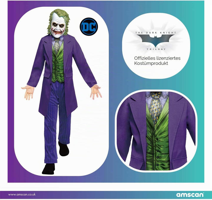 amscan Teenager-Kostüm Joker Movie Alter 12-14 Jahre, 12-14 Jahre