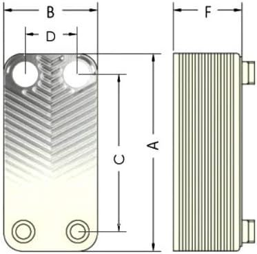 Edelstahl Plattenwärmetauscher Nordic Tec Ba-16-34 Plattenwärmeübertrager Wärmetauscher 34 Platten 1