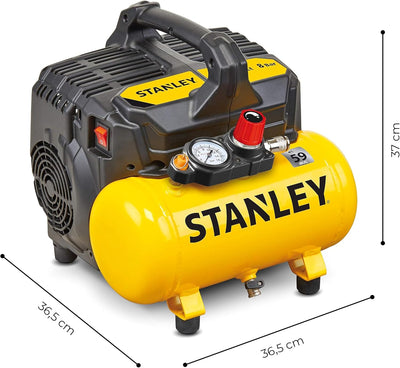 Stanley 100/8/6 Silent Air Compressor DST 100/8/6SI, 750 W, 230 V, Giallo, Einzeln