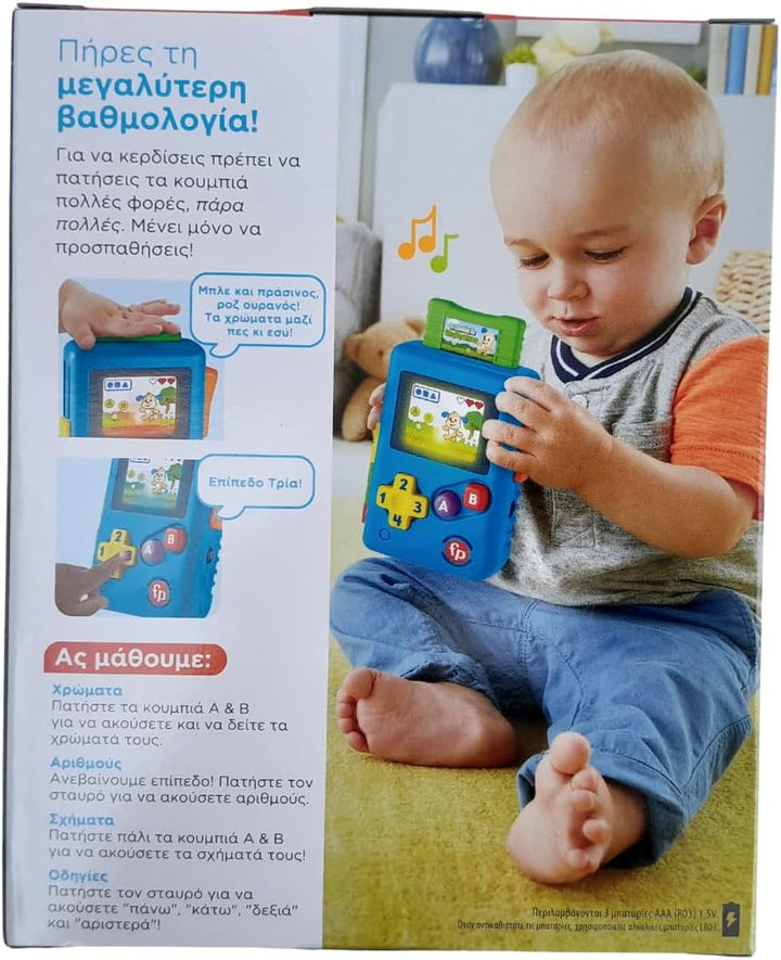 Fisher-Price Lernspielzeug Meine erste Spielkonsole, Lachen und Erwachen mit Musik und Lichtern für