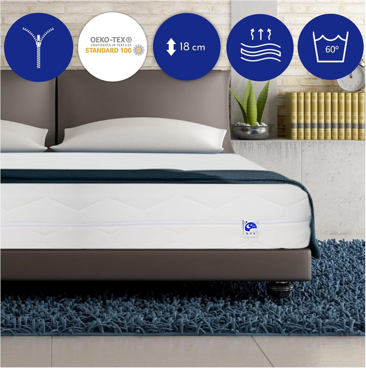 TULENA NOX Taschenfederkern Matratze 80x200 Federkernmatratze H2 + H3 Basic 17cm hoch| Probeschlafen