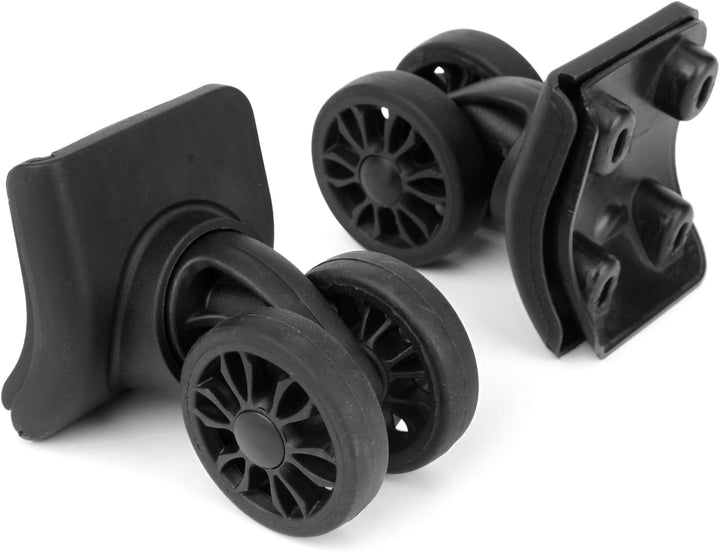Koffer Ersatzrollen 1 Pair Schwarz Kofferrollen Schwenkräder Gepäckräder mit 4 Schraublöchern（V149-B