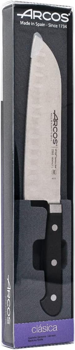Arcos 256600 Serie Clasica - Santoku Messer Messer Asiatischer Art- Klinge aus Nitrum geschmiedetem