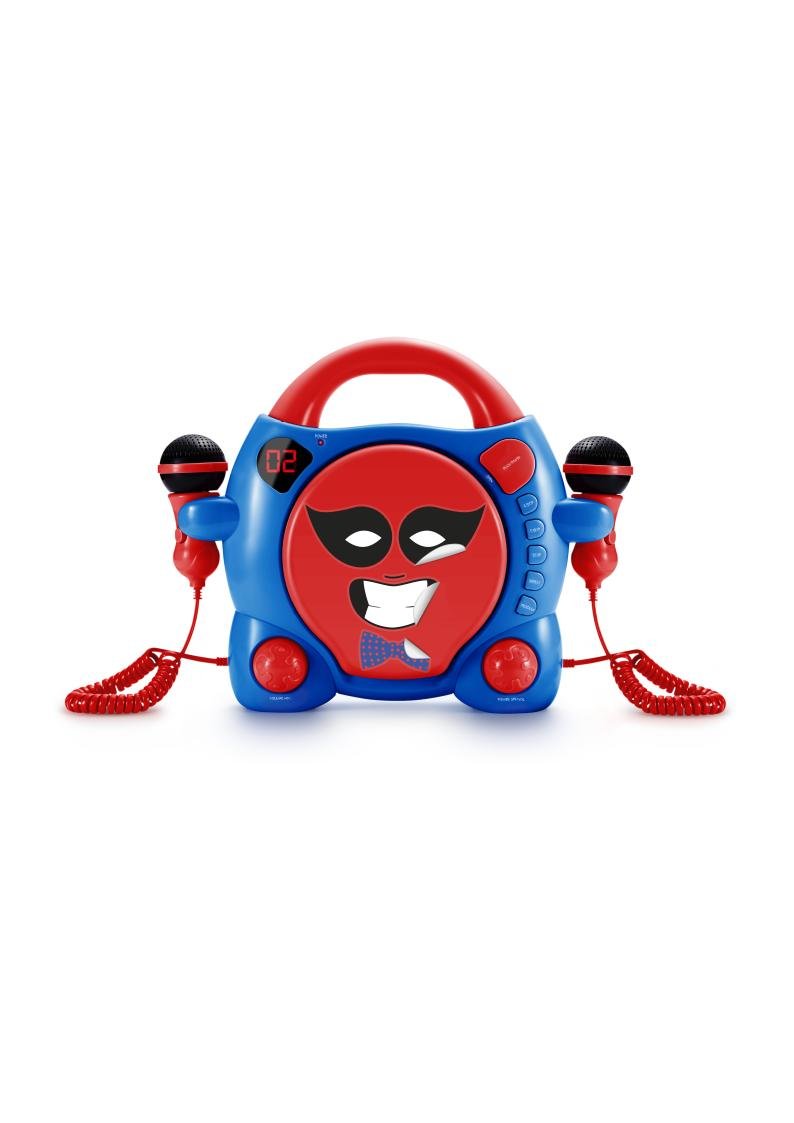 Big Ben, Portable CD Player met 2 Microphones - My Billy (Rood/Blauw)
