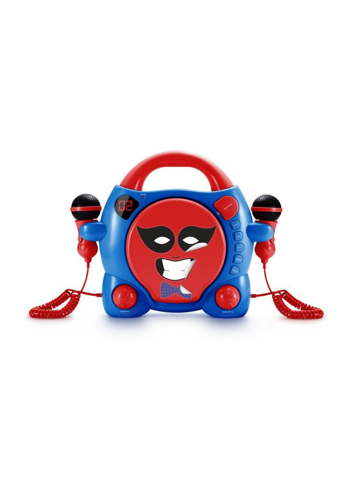 Big Ben, Portable CD Player met 2 Microphones - My Billy (Rood/Blauw)