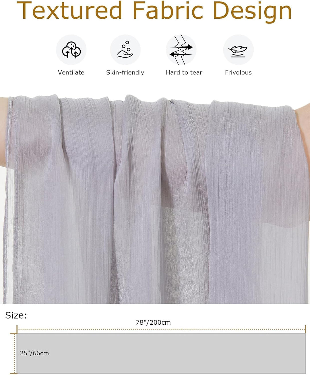 BEAUTELICATE Damen Stola Crepe Schal für Abendkleide Sheer Leichter Umschlagtücher Tüch Wrap Sommer