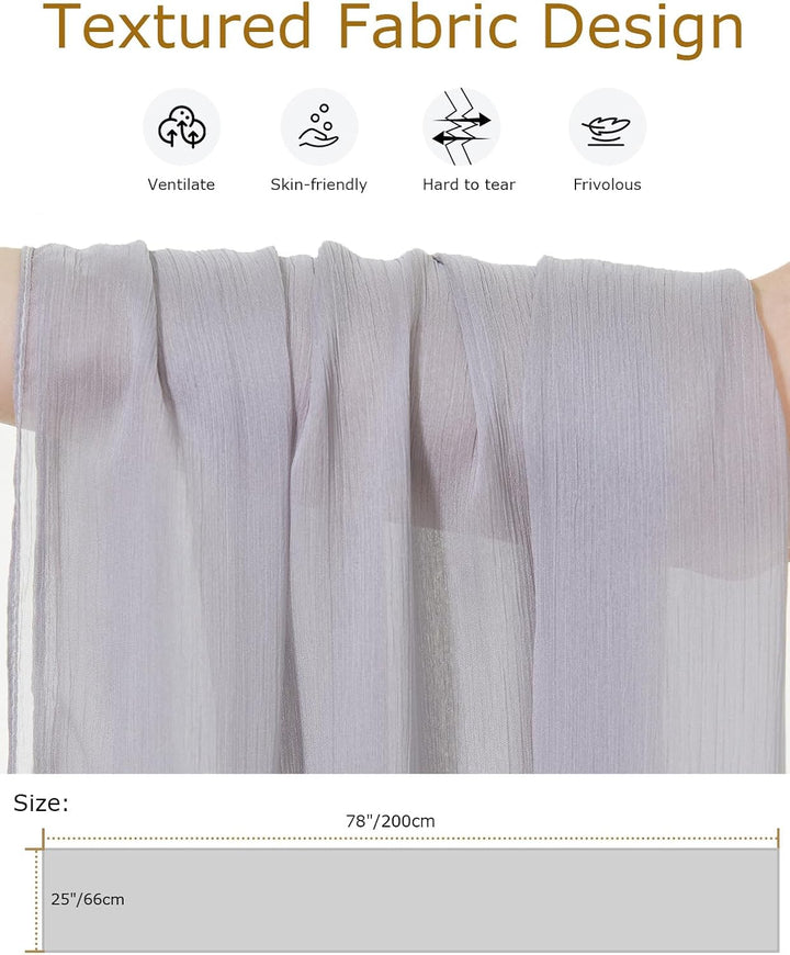 BEAUTELICATE Damen Stola Crepe Schal für Abendkleide Sheer Leichter Umschlagtücher Tüch Wrap Sommer
