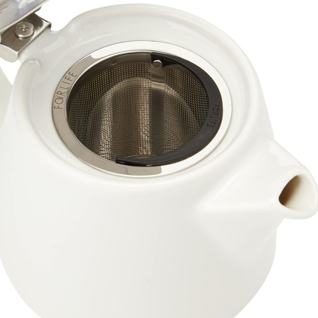 Tea PeopleFORLIFE FST-530-WHT Stump Teekanne, 530 ml, Weiss, keramik, Weiss