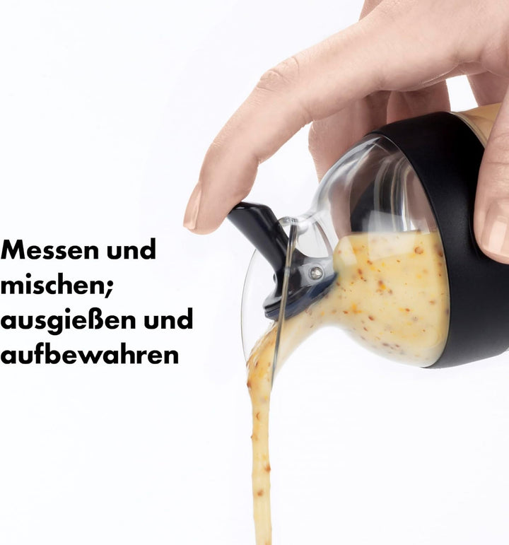 OXO Good Grips Salatdressing-Shaker klein, 250 ml – schwarz Schwarzer Shaker 200 ml, Schwarzer Shake