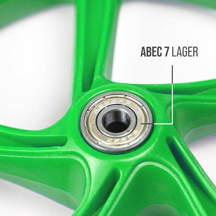 Apollo City Scooter 200mm Ersatzräderset - Pro Wheels mit ABEC 7 Kugellager, Roller Rad Ersatz-Räder
