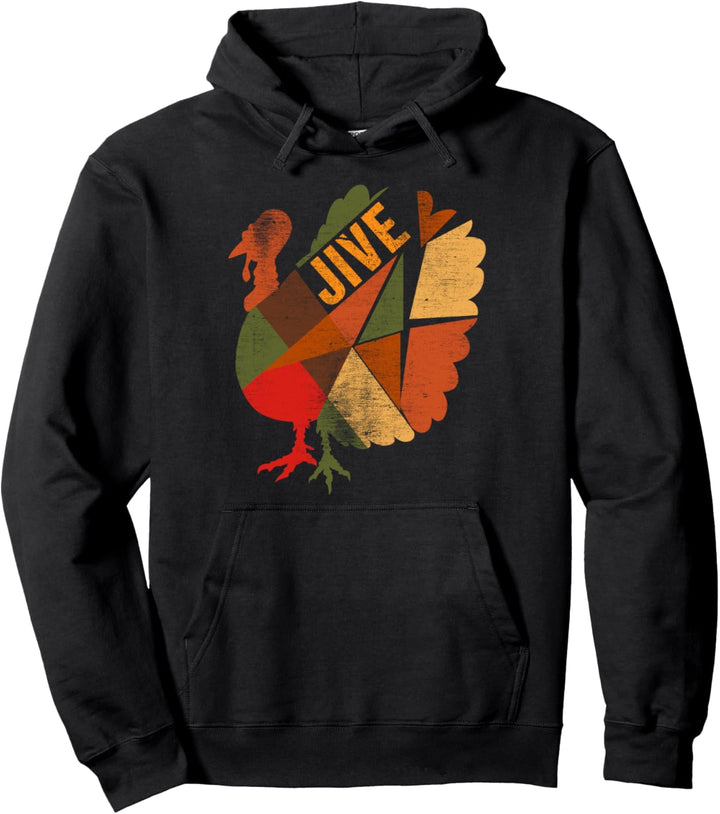 Türkei Jive Thanksgiving Türkei Patchwork Fest Dinner Pullover Hoodie