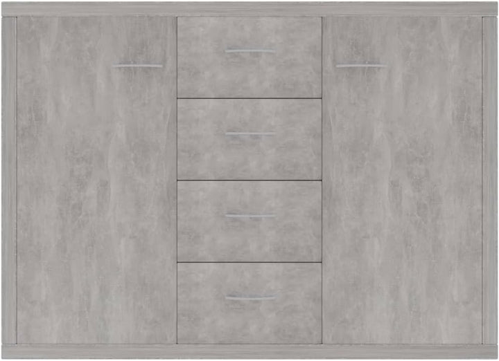 vidaXL Sideboard, Kommode mit viel Stauraum, Schrank mit 4 Schubladen 2 Türen, Mehrzweckschrank Anri