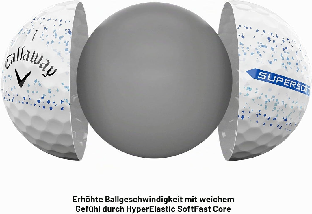 Callaway Golf Supersoft Golf Balls 2023 Golfbälle One Dozen Blue, One Dozen Blue