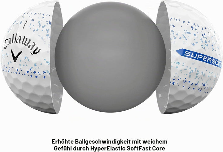 Callaway Golf Supersoft Golf Balls 2023 Golfbälle One Dozen Blue, One Dozen Blue