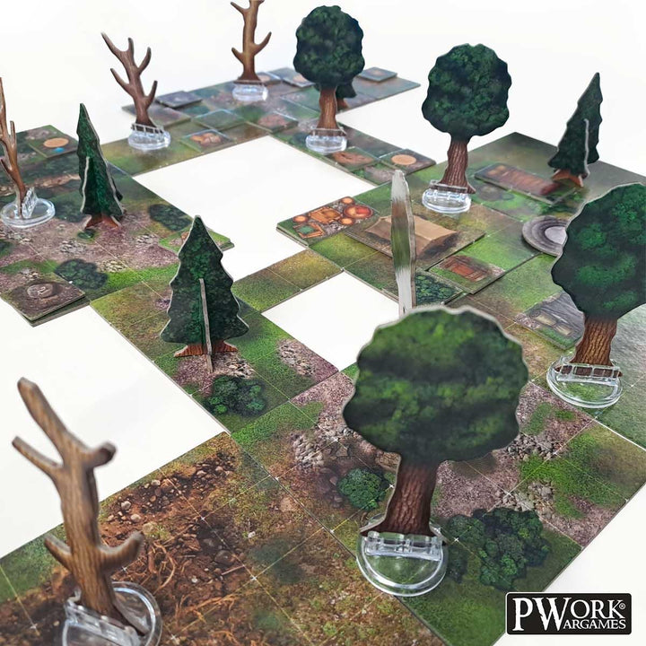 The Forest RPG Modular Map Tiles - Double face cardboard tiles