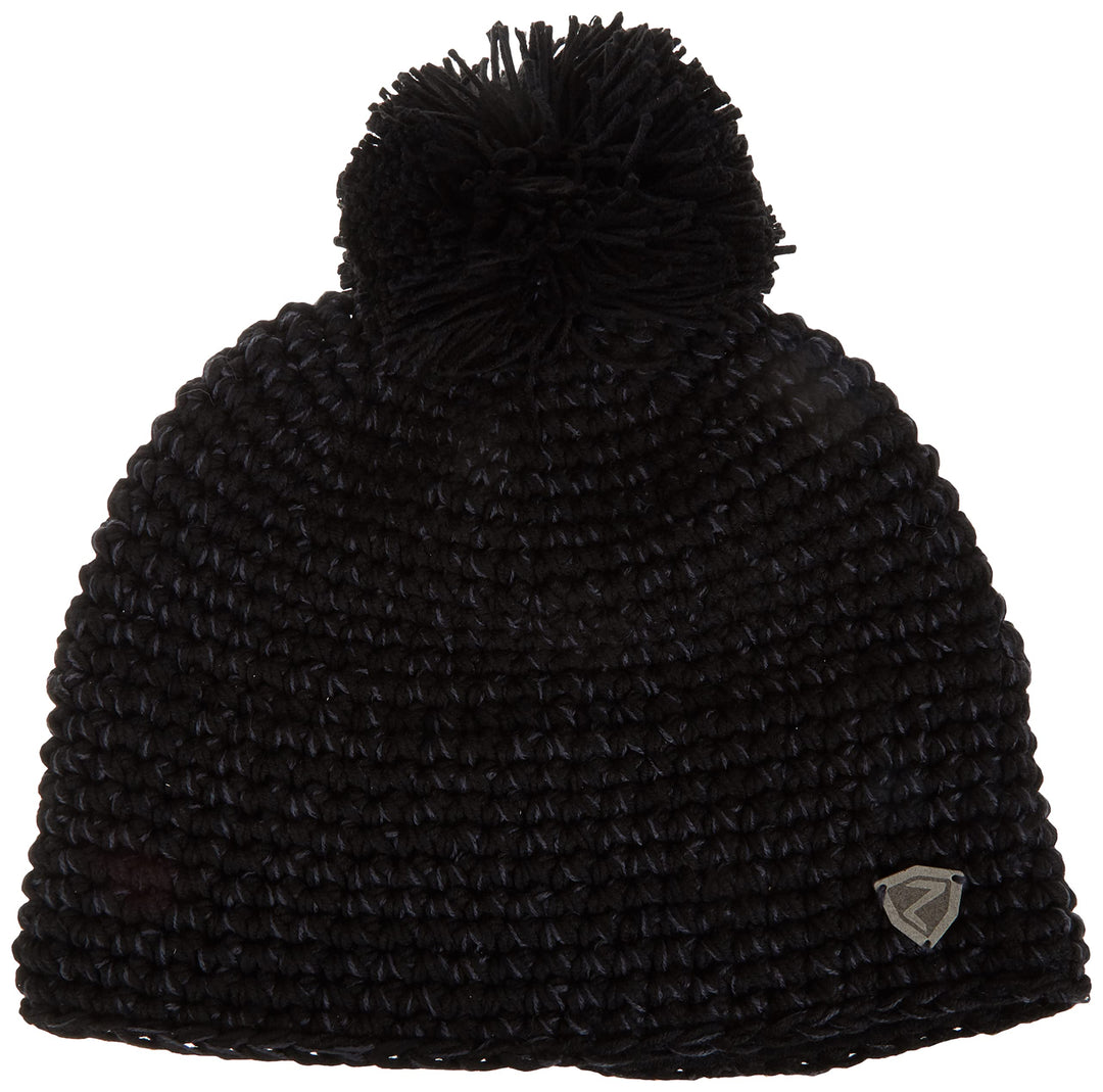 Ziener Erwachsene INTERCONTINENTAL hat Bommel-mütze/ warm, gehäkelt Einheitsgrösse Schwarz, Einheits
