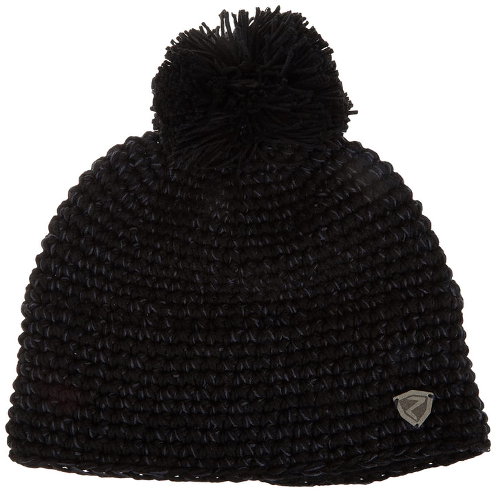 Ziener Erwachsene INTERCONTINENTAL hat Bommel-mütze/ warm, gehäkelt Einheitsgrösse Schwarz, Einheits