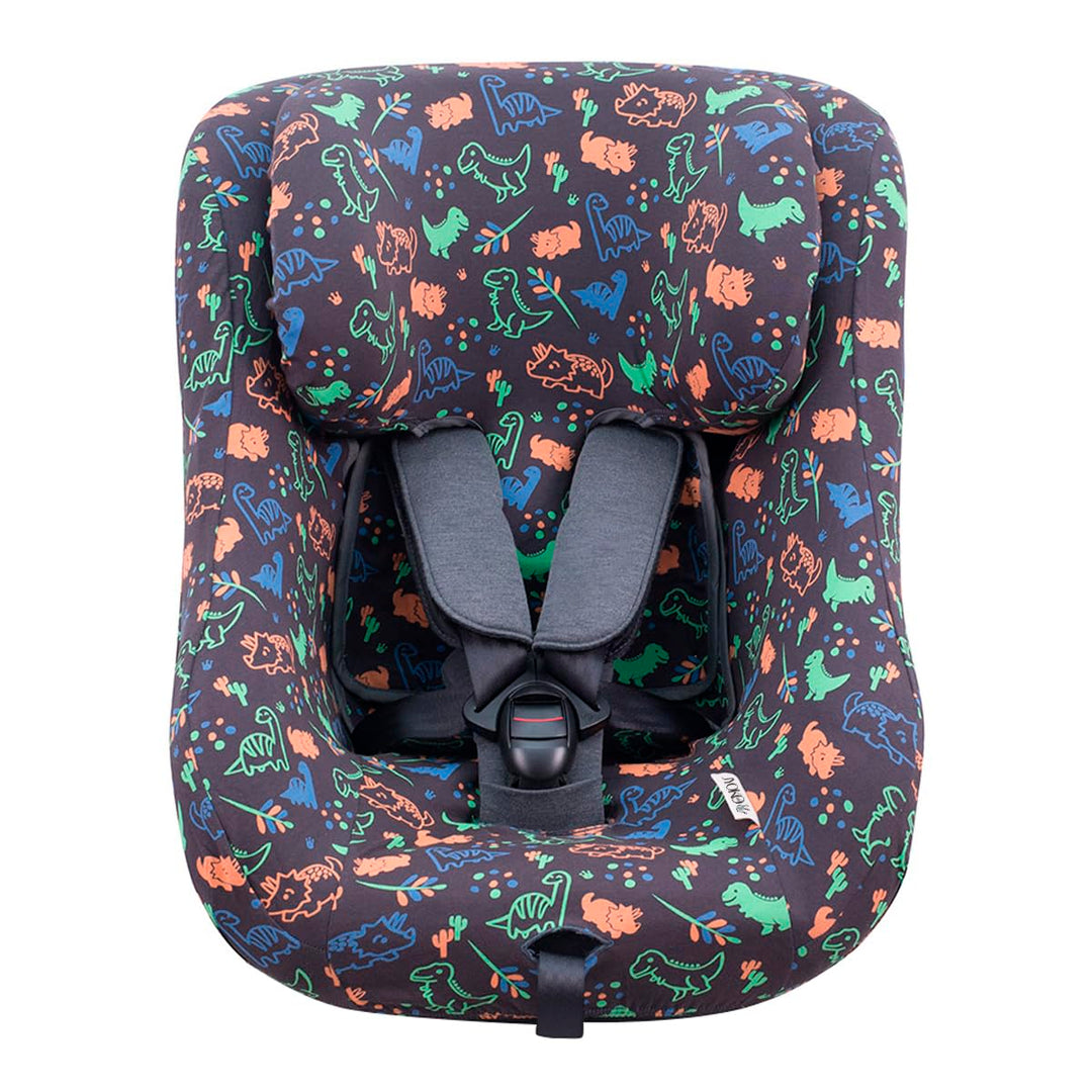 JYOKO Kids Bezug kompatibel mit Joie Spin 360, Nuna Rebl, aus Baumwolle (Happy Dino) Happy Dino Bezu