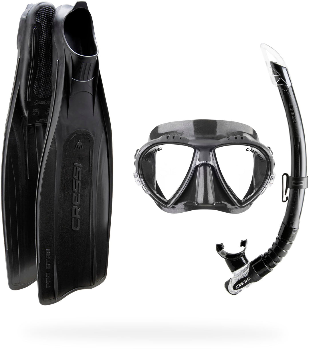 Cressi Pro Star Bag Erwachsene Apnoe / Schnorcheln Set - Cressi: Italian Quality Since 1946 37/38 Sc