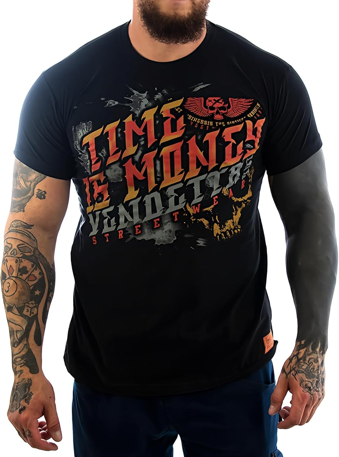 Vendetta Inc. Shirt Time is Money schwarz Männer T Shirt, Sport,Freizeit 1151 M Schwarz, M Schwarz