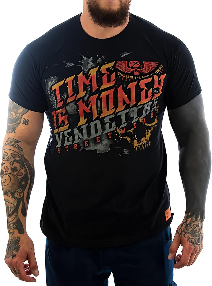 Vendetta Inc. Shirt Time is Money schwarz Männer T Shirt, Sport,Freizeit 1151