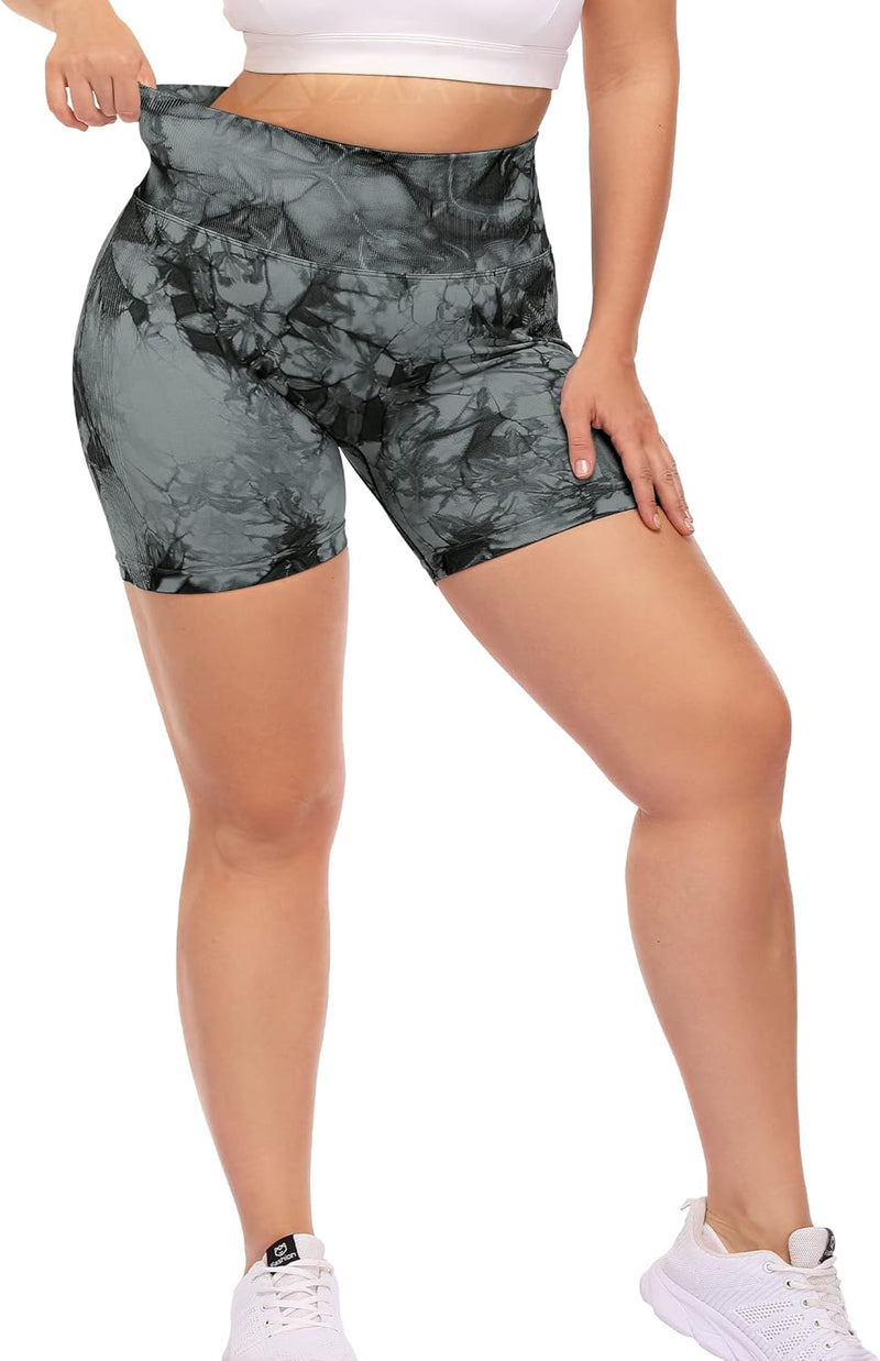 ZAAYO Scrunch Butt Sportshorts F¨¹r Damen Push Up Booty Nahtlos Biker Yoga Fitness Gym Shorts Schwar