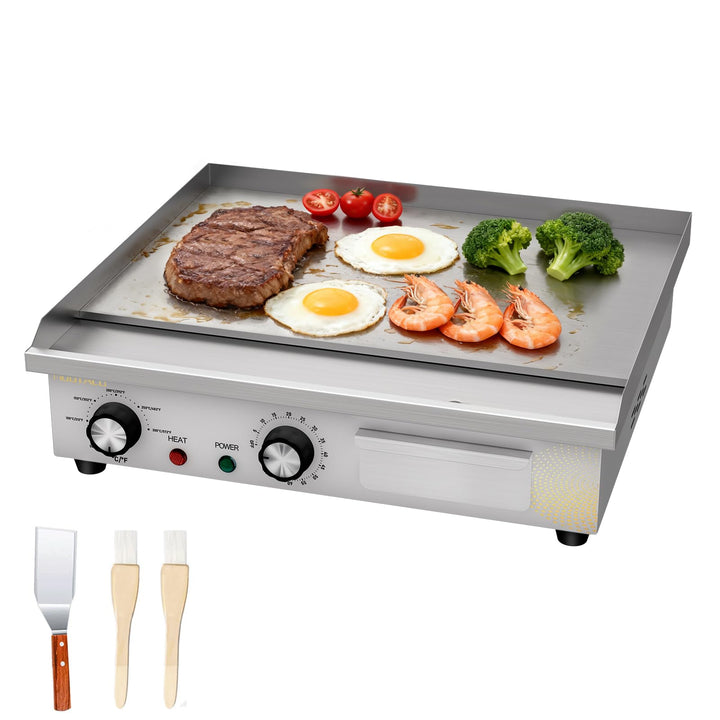 Elektrische Grillplatte, Profi Gastro Elektrogrill Elektrische Grillplatte mit 45 cm Grillfläche, Gr