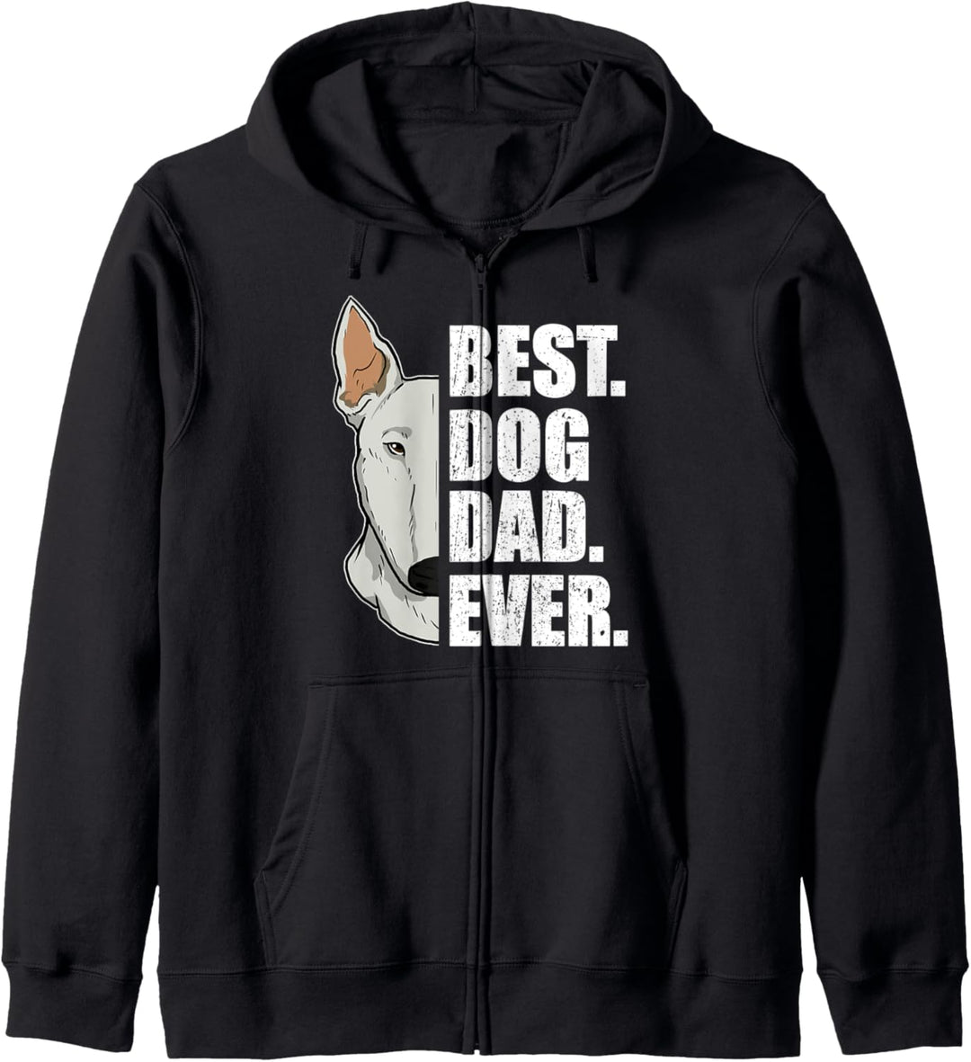 Best Dog Dad Ever Lustiges Vatertag Hund Bullterrier Kapuzenjacke