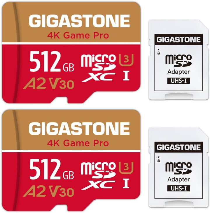 Gigastone 32GB Pro+ Micro SD Card U3 MLC 4K up to 95/90 MB/s R/W Memory + SD Card Adapter [Professio