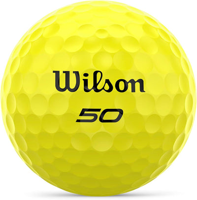 WILSON Fifty Elite Golfbälle, 12 Stück gelb, gelb