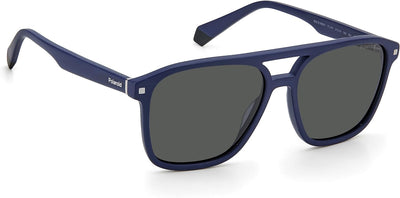 Polaroid Unisex PLD 2118/s/x Sunglasses, FLL/M9 Matte Blue, L