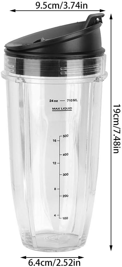 18oz, 24oz, 32oz Ersatzteile, Ersatzbecher + Deckelteilset für 900W 1000W Mixer MEHRWEG VERPACKUNG(2