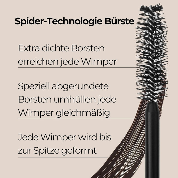 M. Asam MAGIC FINISH Volumen Mascara XXL (10ml) – Wimperntusche Black für XXL Wimpern, erfasst jede