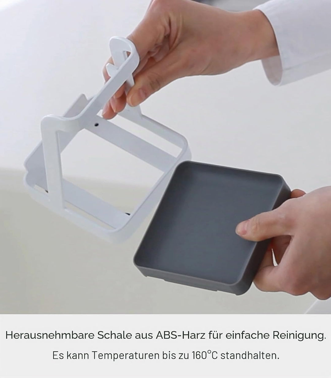 YAMAZAKI Home 2249 Tower Ständer für Schöpflöffel, Topfdeckel, Küchenutensilien, Schwarz 2248-P Schw
