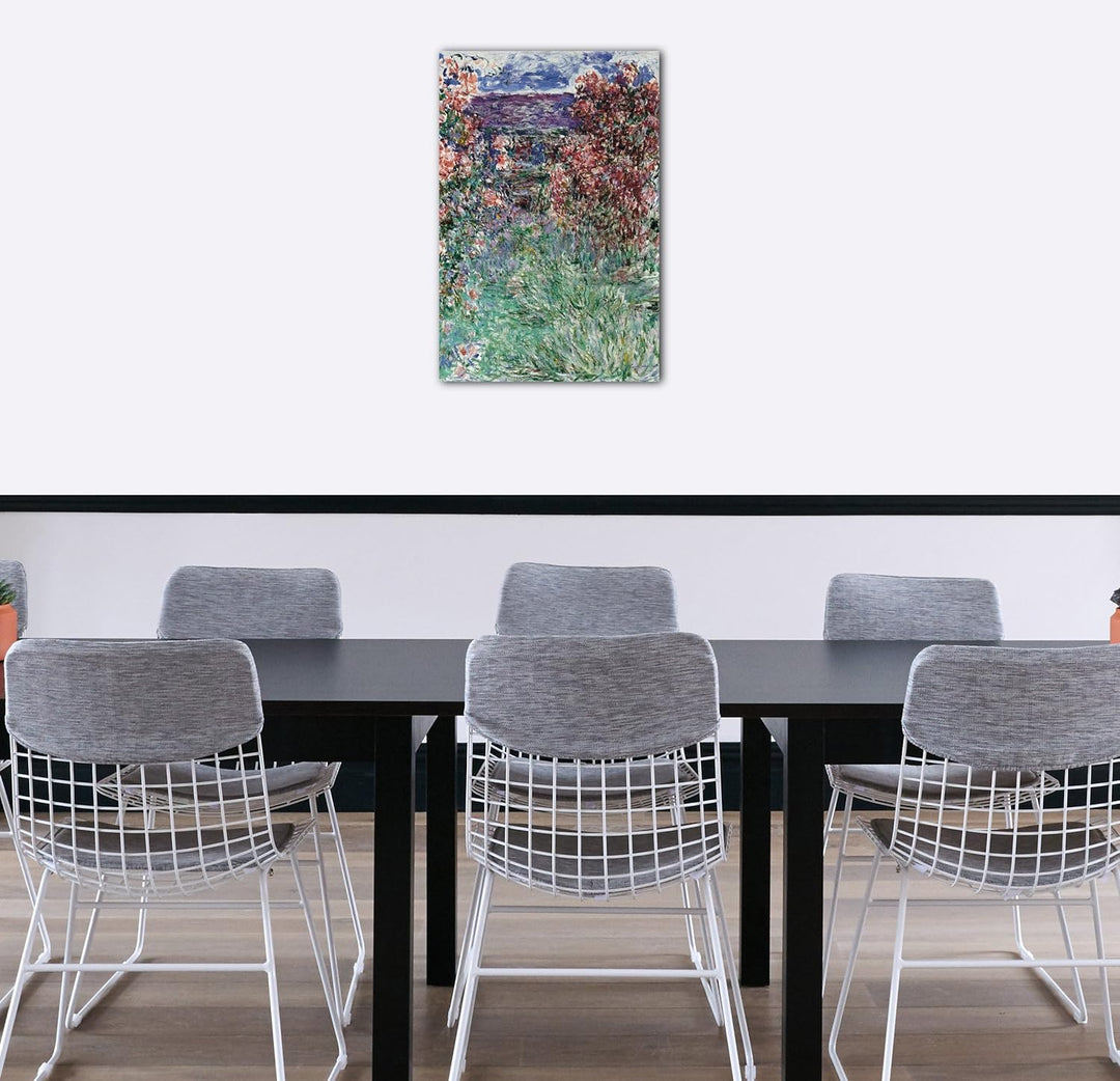 Printed Paintings Leinwand (40x60cm): Claude Monet - Das Haus in den Rosen 40x60 cm, 40x60 cm