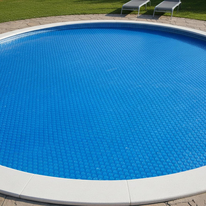Zelsius Solarfolie, rund | Ø 3,6 m | blau | 400µ | Noppenfolie, schwimmend | Poolabdeckung, Solar Fo