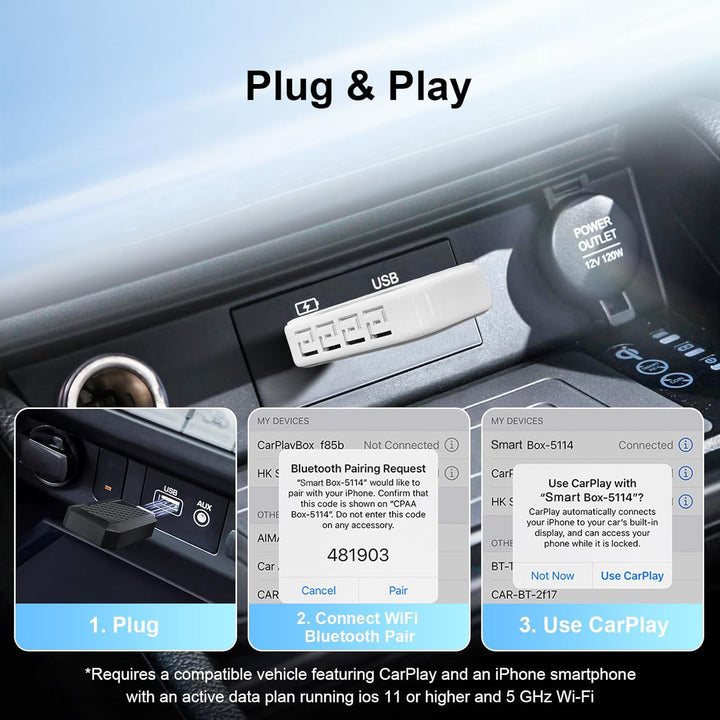 EZoneTronics 2-in-1 Wireless Android Auto & Carplay Adapter, Convert Wired to Wireless Carplay Adapt